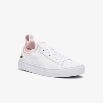 Lacoste La Piquée Textile Sneakers Dámské - Tenisky Bílé / Světle Růžové | CZ-hU5DAs